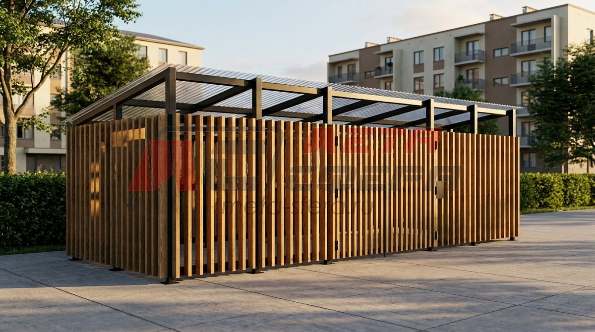 Площадка для сбора мусора Fence