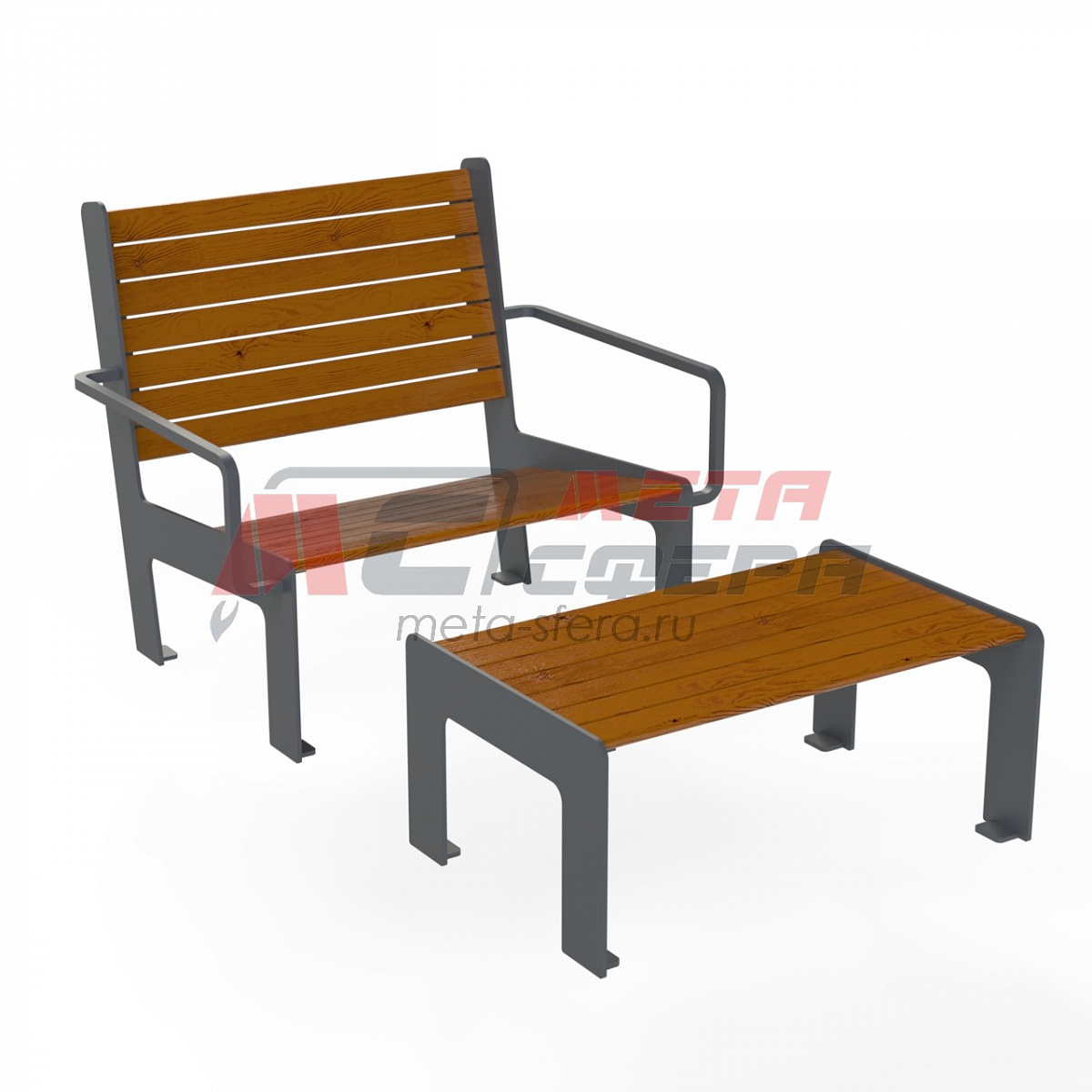 Кресло с подставкой для ног LOWCHAIR