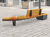 Скамейка Rail Road 02 с вазоном и поворотом
