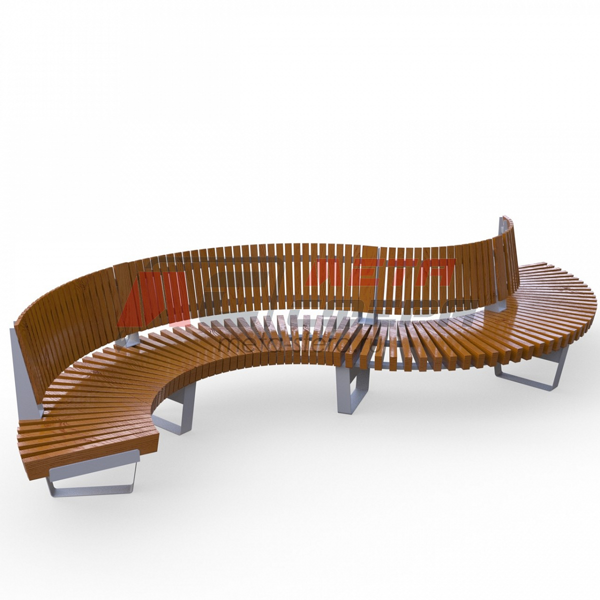 Скамейка Rail Road 02 Змейка