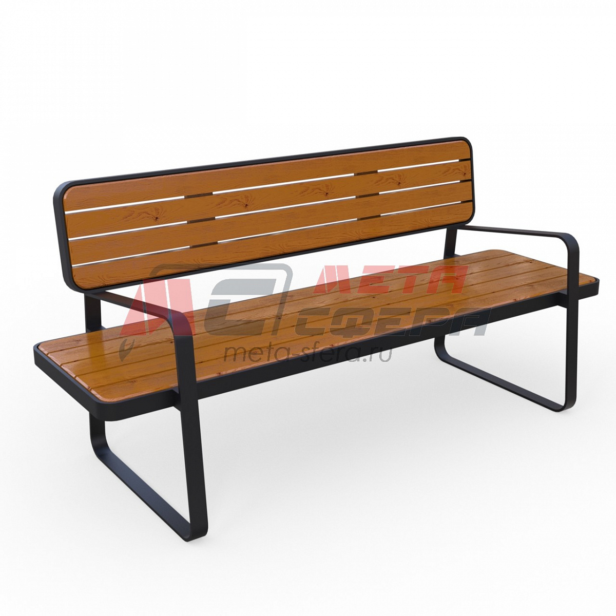 Скамейка Мадрид Кросс с подлокотниками