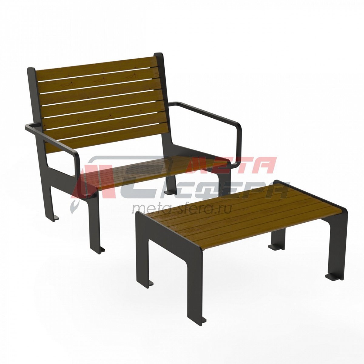 Кресло с подставкой для ног LOWCHAIR