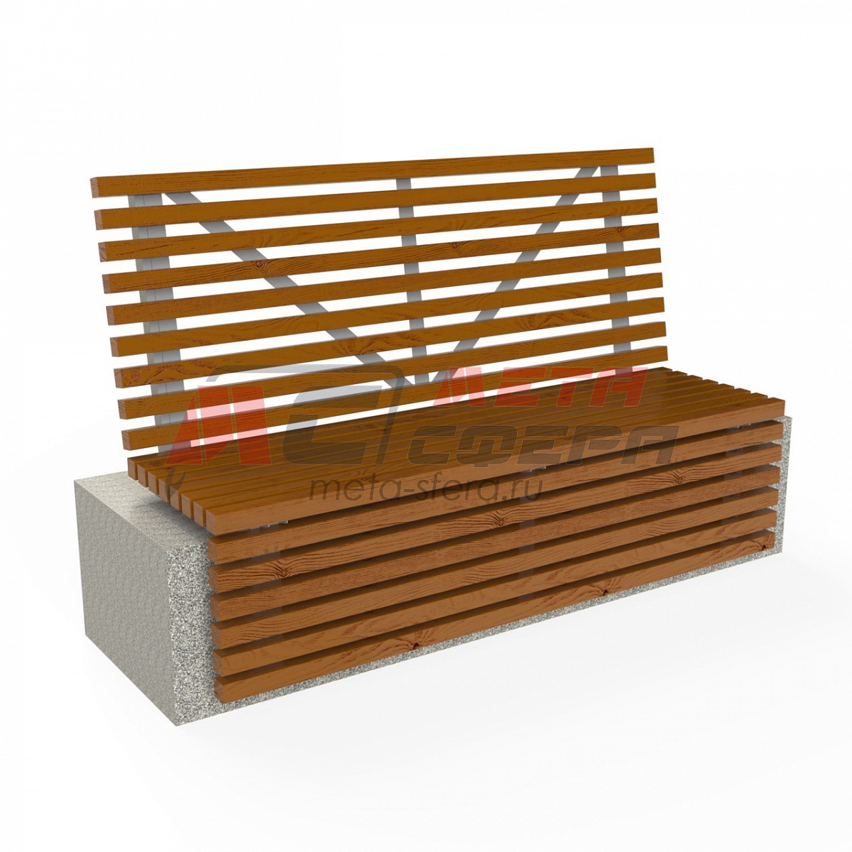 Настил на основание LITHOS WOOD со спинкой