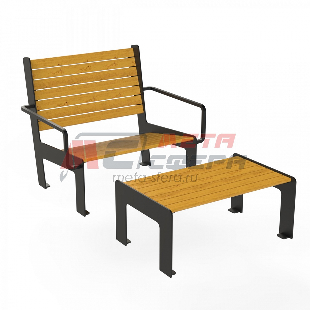 Кресло с подставкой для ног LOWCHAIR