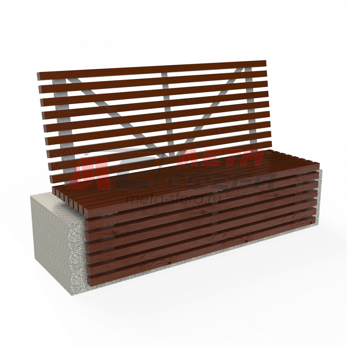 Настил на основание LITHOS WOOD со спинкой