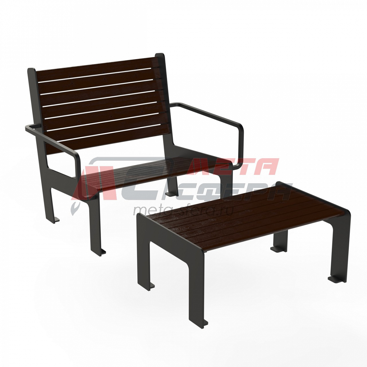 Кресло с подставкой для ног LOWCHAIR
