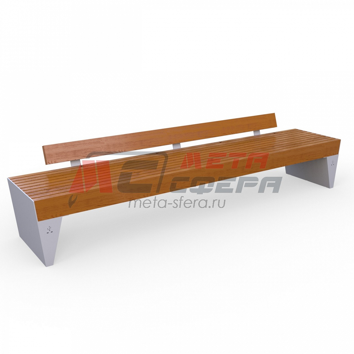 Скамейка Терон с USB зарядкой