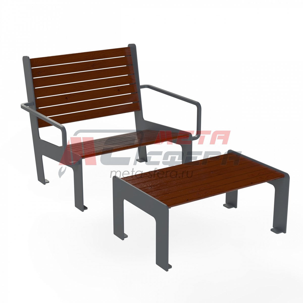 Кресло с подставкой для ног LOWCHAIR