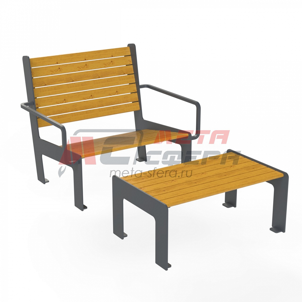 Кресло с подставкой для ног LOWCHAIR