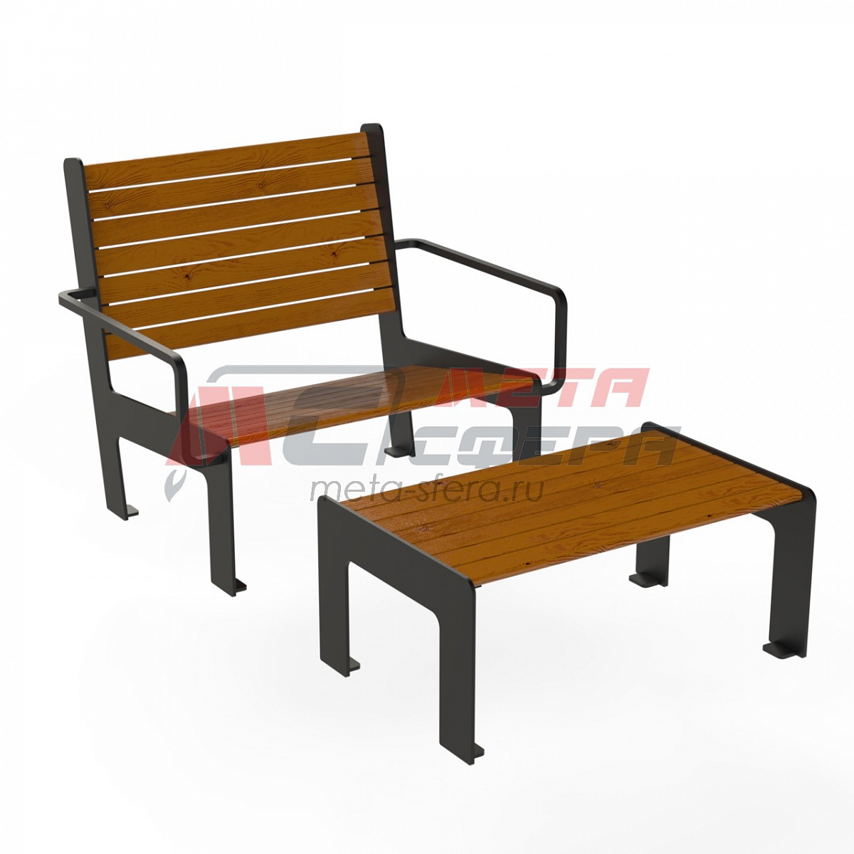 Кресло с подставкой для ног LOWCHAIR