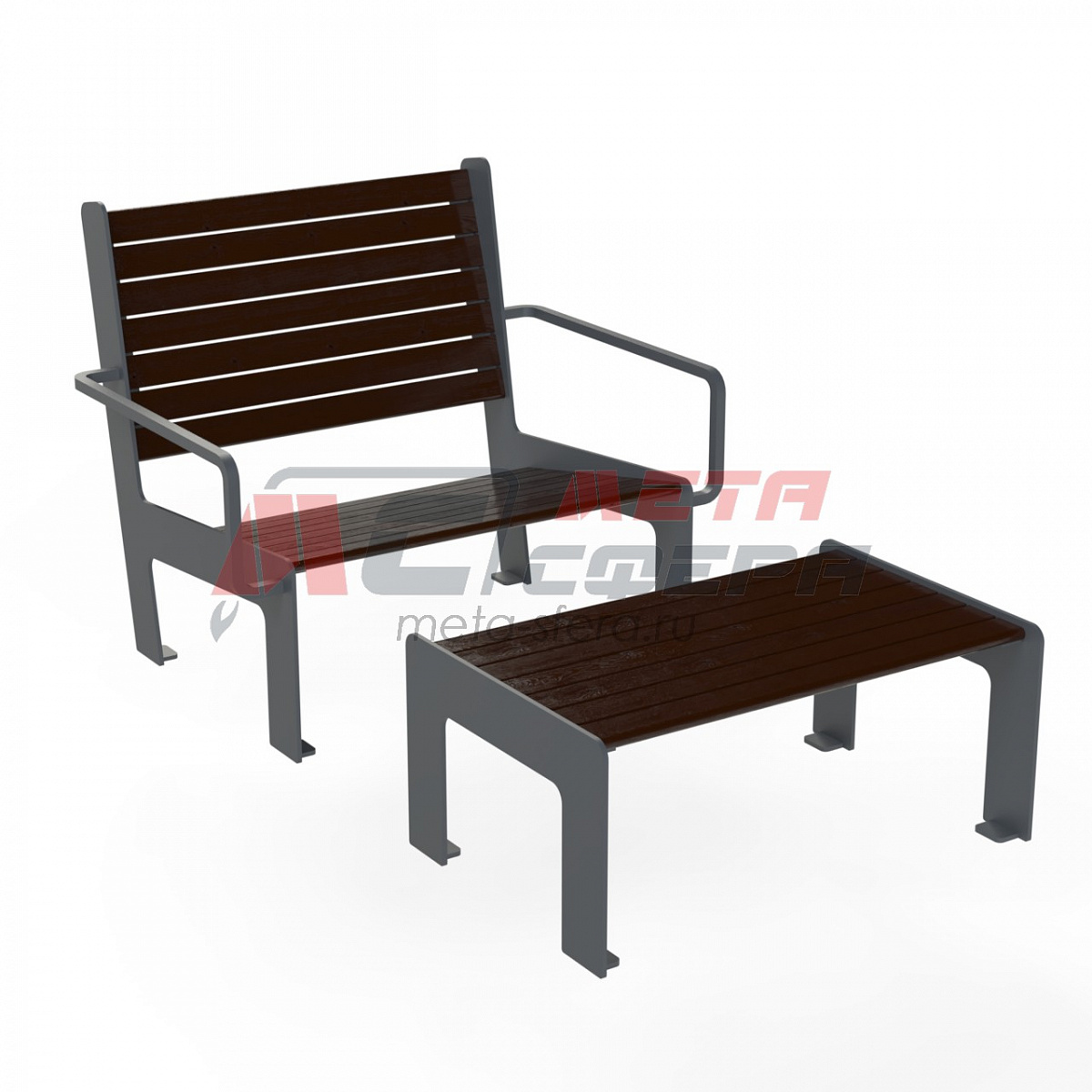 Кресло с подставкой для ног LOWCHAIR