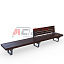 Скамейка Rail Road 02 продольная двойная